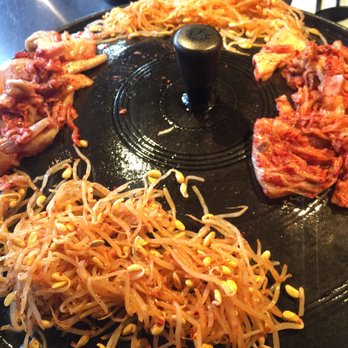 Honey Pig BBQ - Kimchi on the grill too!! - Korean Near Me - Irvine, California