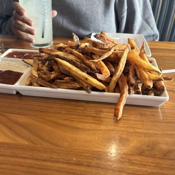 Bru Burger Bar - Plainfield - Plain fries, very good! My son loved them. - Burgers Near Me - Plainfield, Indiana