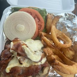 Mushroom and Swiss Burger with 1 Side Mushroom and Swiss Burger with 1 Side