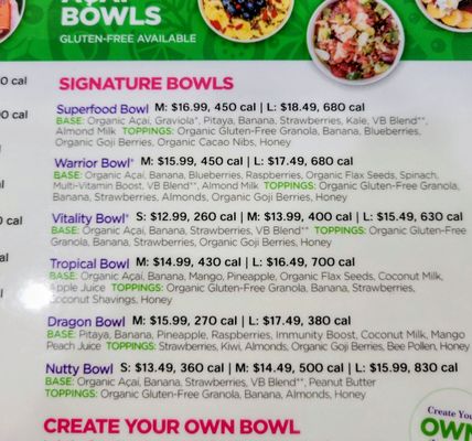 Menu photo 1 Vitality Bowls Newark, CA Menu photo 1 Vitality Bowls Newark, CA