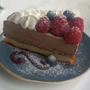 AZUR - Millie's favorite-chocolate mousse, almond...absolutely divine - Tapas/Small Plates Near Me - Charleston, South Carolina