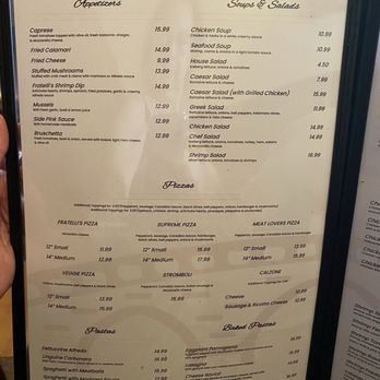 Fratelli's Italian Grille - New Menu Summer 2025 - Italian Near Me - Baton Rouge, Louisiana