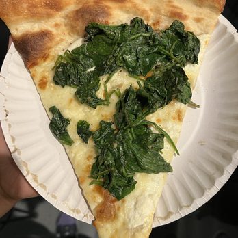 Joe's Pizza - White pizza with spinach - Pizza Near Me - Miami, Florida Joe's Pizza - White pizza with spinach - Pizza Near Me - Miami, Florida