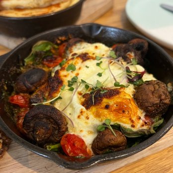 Bluestone Lane - Green Baked Eggs ($15) - Coffee & Tea Near Me - Orange, California