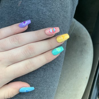 Fancy Nails - care bear nails - Nail Salons Near Me - Dahlonega, Georgia
