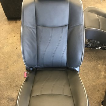 Al's Auto Upholstery - Black leather special stitching with design - Auto Upholstery Near Me - Downey, California Al's Auto Upholstery - Black leather special stitching with design - Auto Upholstery Near Me - Downey, California