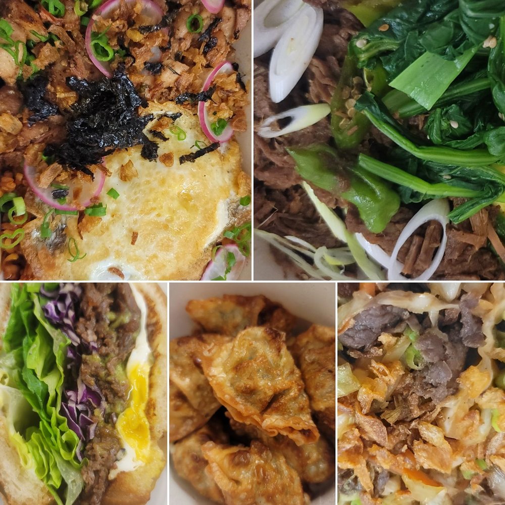 KitchenBann - Kimchi fried rice with added chicken, braised beef, bulgogi sandwich, fried mini Chicken mandu, bulgogi rice bowl - Asian Fusion Near Me - Los Angeles, California KitchenBann - Kimchi fried rice with added chicken, braised beef, bulgogi sandwich, fried mini Chicken mandu, bulgogi rice bowl - Asian Fusion Near Me - Los Angeles, California