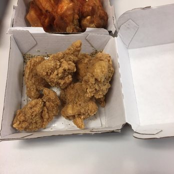 Buffalo Wild Wings - Small half order of dry rub traditional buffalo wings and small half order of boneless dry rub lemon pepper wings - Chicken Wings Near Me - Birmingham, Alabama