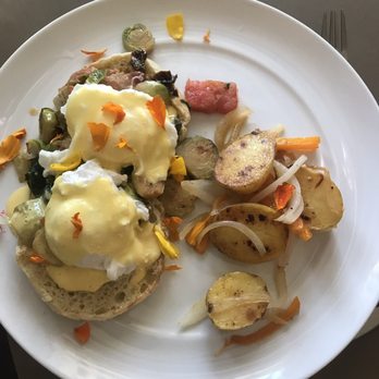 Roberts’ Ranch Catering & Events  - Brussel sprouts and bacon egg Benedict's. - Caterers Near Me