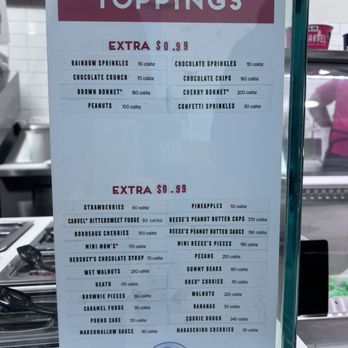 Carvel - Toppings list - Ice Cream & Frozen Yogurt Near Me - Hollis, New York Carvel - Toppings list - Ice Cream & Frozen Yogurt Near Me - Hollis, New York