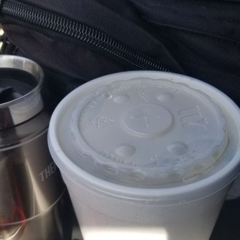 Pho 96 - Gigantic Styrofoam cup w weak lid that is holding my pho - Vietnamese Near Me - West Chester, Ohio