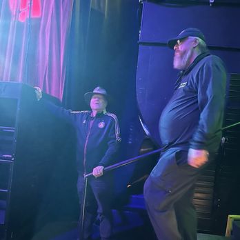 Variety Playhouse - Security making elderly man stand up after he was resting on some steps - Music Venues Near Me - Atlanta, Georgia