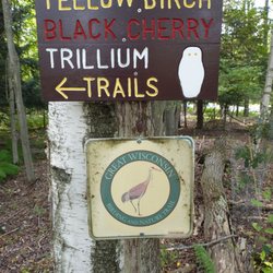 Woodland Dunes Nature Center - Trails sign