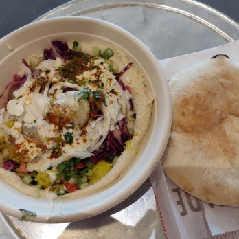 Naf Naf Grill - Chicken schwarma bowl with hummus, side of pita bread, and drink $11.50 - Middle Eastern Near Me - Independence, Ohio Naf Naf Grill - Chicken schwarma bowl with hummus, side of pita bread, and drink $11.50 - Middle Eastern Near Me - Independence, Ohio