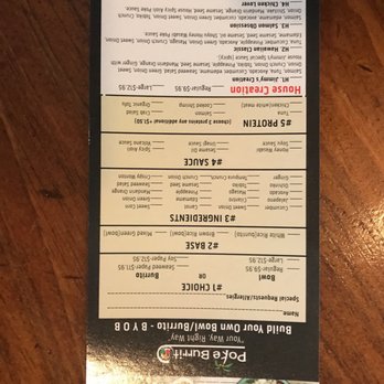 Poke Burrito - Menu - Poke Near Me - Chicago, Illinois