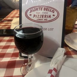 Drink menu. Wine