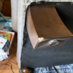 Wright Furniture & Flooring - Damaged leg to a couch they delivered that most likely caused the damage on the door.