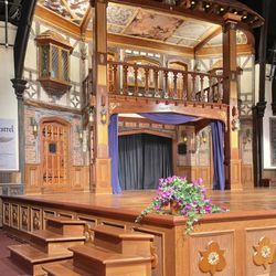 LinkNow - My Shakespeare stage.  Pro bono; I designed it and my shop guys built and installed the various elements over 18 months or so.