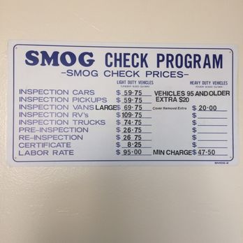 Smog Time - Vehicle fees posted in lobby - Smog Check Stations Near Me - Irvine, California Smog Time - Vehicle fees posted in lobby - Smog Check Stations Near Me - Irvine, California