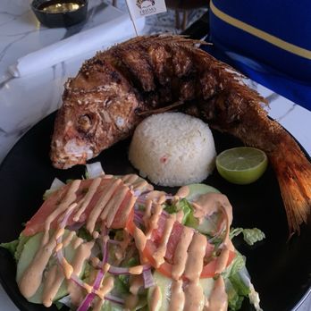 Frida’s Mexican Cantina - Pescado Frito and salad with chipotle dressing 5/5 - Mexican Near Me - Charlotte, North Carolina Frida’s Mexican Cantina - Pescado Frito and salad with chipotle dressing 5/5 - Mexican Near Me - Charlotte, North Carolina