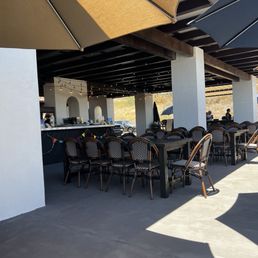Outside patio- they do have blankets in the winter