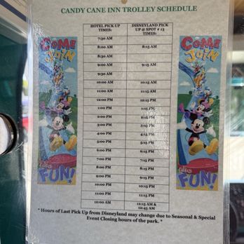 Candy Cane Inn - Shuttle Schedule - Hotels Near Me - Anaheim, California Candy Cane Inn - Shuttle Schedule - Hotels Near Me - Anaheim, California
