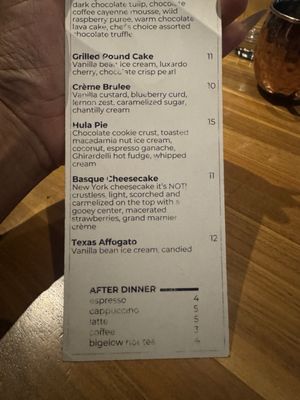 Menu photo 1 The Woolworth Dallas, TX