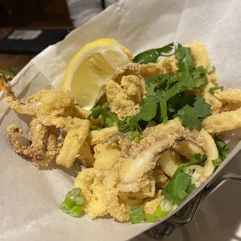 Mira Sushi - Queens - Calamari-- diff kind cause it has cilantro on it that adds the flavor. Paired well w sauce. - Sushi Bars Near Me - Flushing, New York Mira Sushi - Queens - Calamari-- diff kind cause it has cilantro on it that adds the flavor. Paired well w sauce. - Sushi Bars Near Me - Flushing, New York