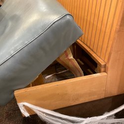 Wendy's - The bench is totally detached from the wood fixture... dangerous. get better seating.