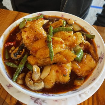 Beijing On Grove - Spicy Flounder, so much flavor, cooked perfectly. Next time we will ask for medium spice but if you like the heat this dish is perfect - Bars Near Me - Richmond, Virginia Beijing On Grove - Spicy Flounder, so much flavor, cooked perfectly. Next time we will ask for medium spice but if you like the heat this dish is perfect - Bars Near Me - Richmond, Virginia