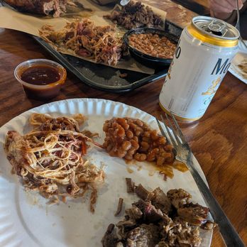 Satchmo's Roadhouse - The three meat sampler and sides - Barbeque Near Me - Munds Park, Arizona Satchmo's Roadhouse - The three meat sampler and sides - Barbeque Near Me - Munds Park, Arizona