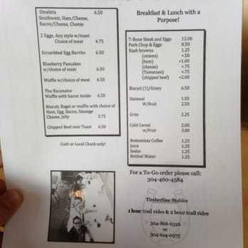The Breakfast Nook - Breakfast Menu - Breakfast & Brunch Near Me - Davis, West Virginia