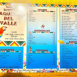Taqueria Del Valle - Menu 2/23/24