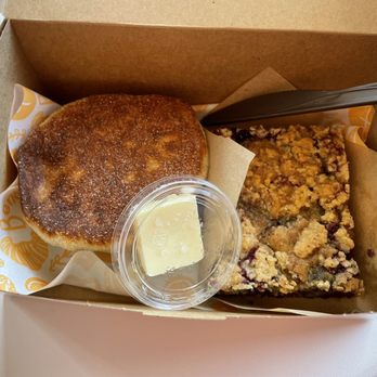 Ben's Bread - English muffin with butter, berry coffee cake/streusel - Bakeries Near Me - Seattle, Washington Ben's Bread - English muffin with butter, berry coffee cake/streusel - Bakeries Near Me - Seattle, Washington