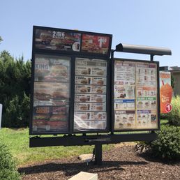 menus displayed on a billboard