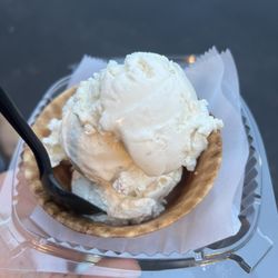 Goffle Creamery - Butter pecan in a waffle cone