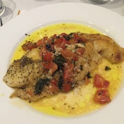 Nonna and I Italian Restaurant  - Grouper in white wine butter sauce  CORRECTION: the other picture is stuffed flounder (spinach)