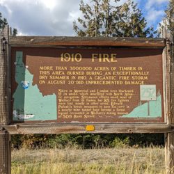 1910 Fire Historical Marker - 1910 Fire Historical Marker, Mullan