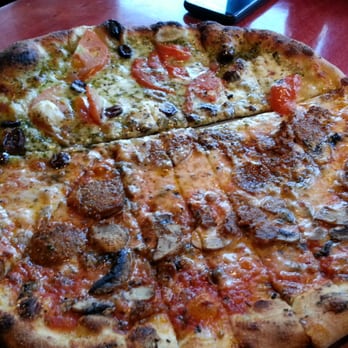 Flatbread Company - Pele's pesto and pepperoni mushroom - Pizza Near Me - Paia, Hawaii
