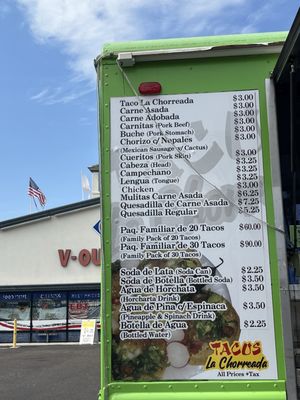 Menu photo 2 Tacos La Chorreada San Diego, CA Menu photo 2 Tacos La Chorreada San Diego, CA
