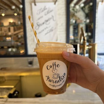 Caffe Paradiso - Iced salted butter oat milk latte - Coffee & Tea Near Me - New York, New York