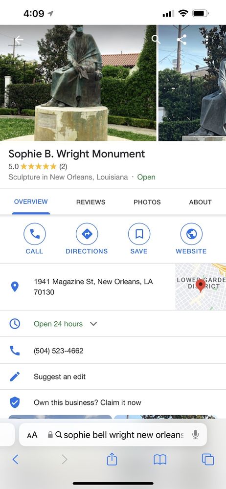 Sophie B. Wright Park Logo