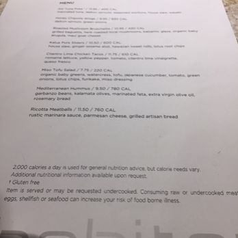 Habitant at Nordstrom - Food menu - Cocktail Bars Near Me - Honolulu, Hawaii