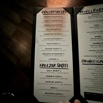 Holy Ghost Bar - Menu - Cocktail Bars Near Me - Portland, Oregon