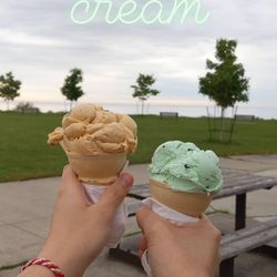 The Chipper - Salted Caramel Truffle (left) and Mint Chip (right)