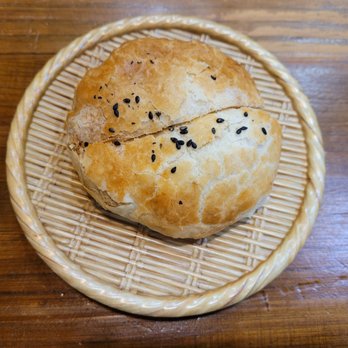 Shine Valley Lamb Soup - a loaf of bread on a wicker plate - Food Court Near Me - Richmond, British Columbia