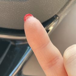 L. Lovely Nails - Glue all over the top of my nail