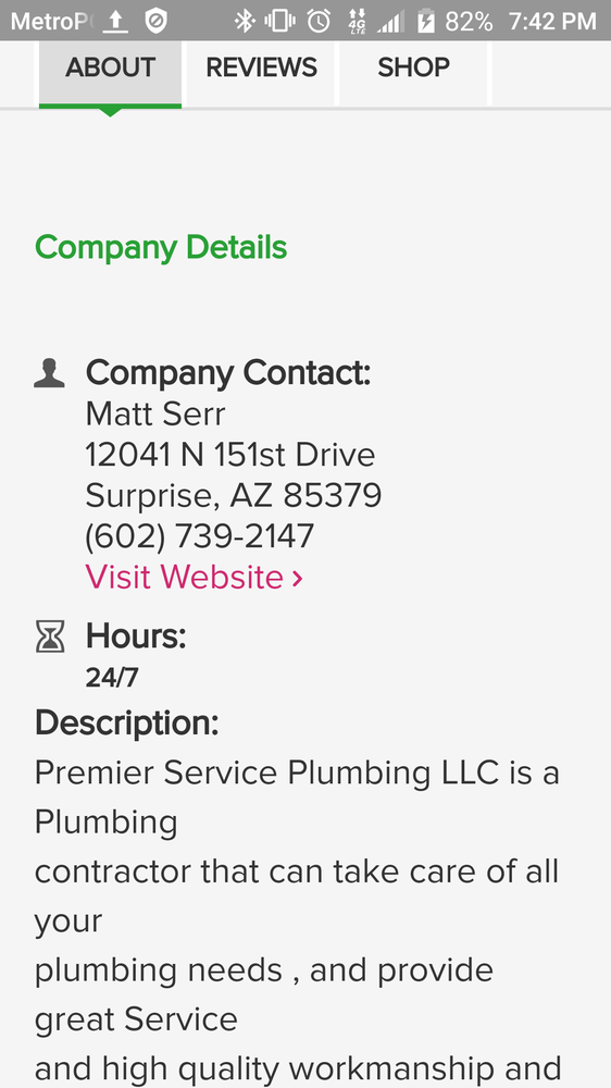 Slide of Premier Service Plumbing