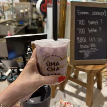 Umacha - UMACHA GREEN TEA NON-DAIRY 70% LESS SUGAR - Bubble Tea Near Me - Costa Mesa, California Umacha - UMACHA GREEN TEA NON-DAIRY 70% LESS SUGAR - Bubble Tea Near Me - Costa Mesa, California