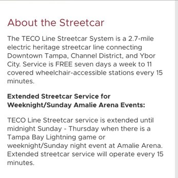 TECO Line Streetcar System - Public Transportation Near Me - Tampa, Florida